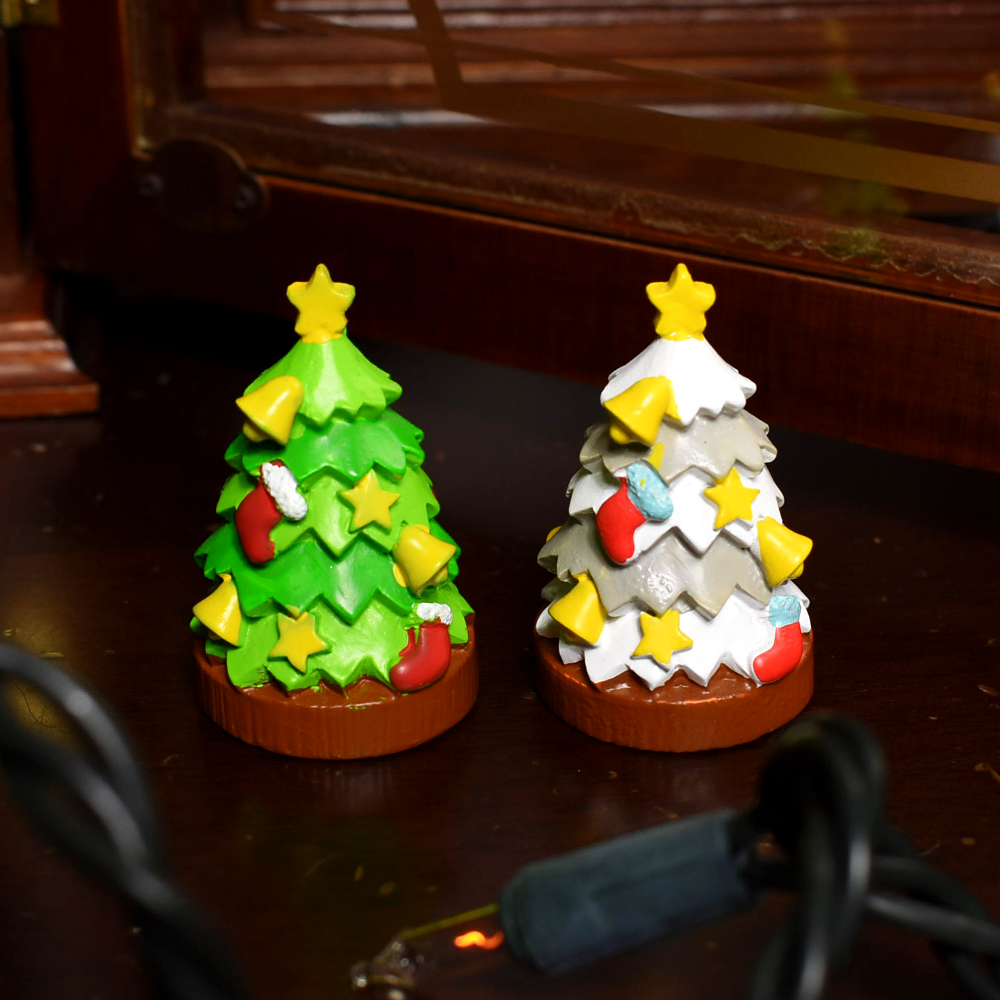 Little Friend Figurine - Christmas Trees Green & Snow White