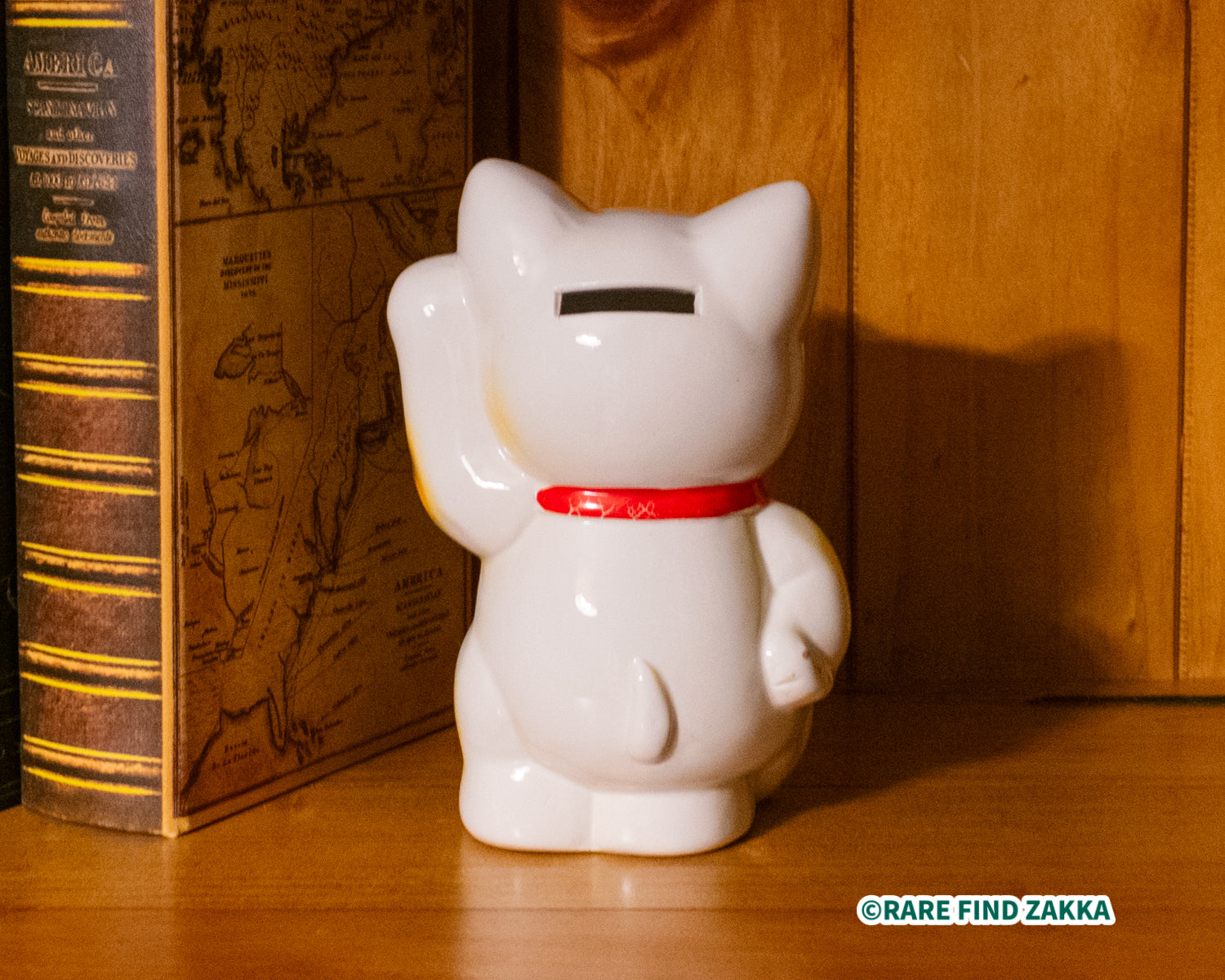 Japan FUJICOLOR PALETTE PLAZA Vintage Ceramic Coin Bank - Maneki
