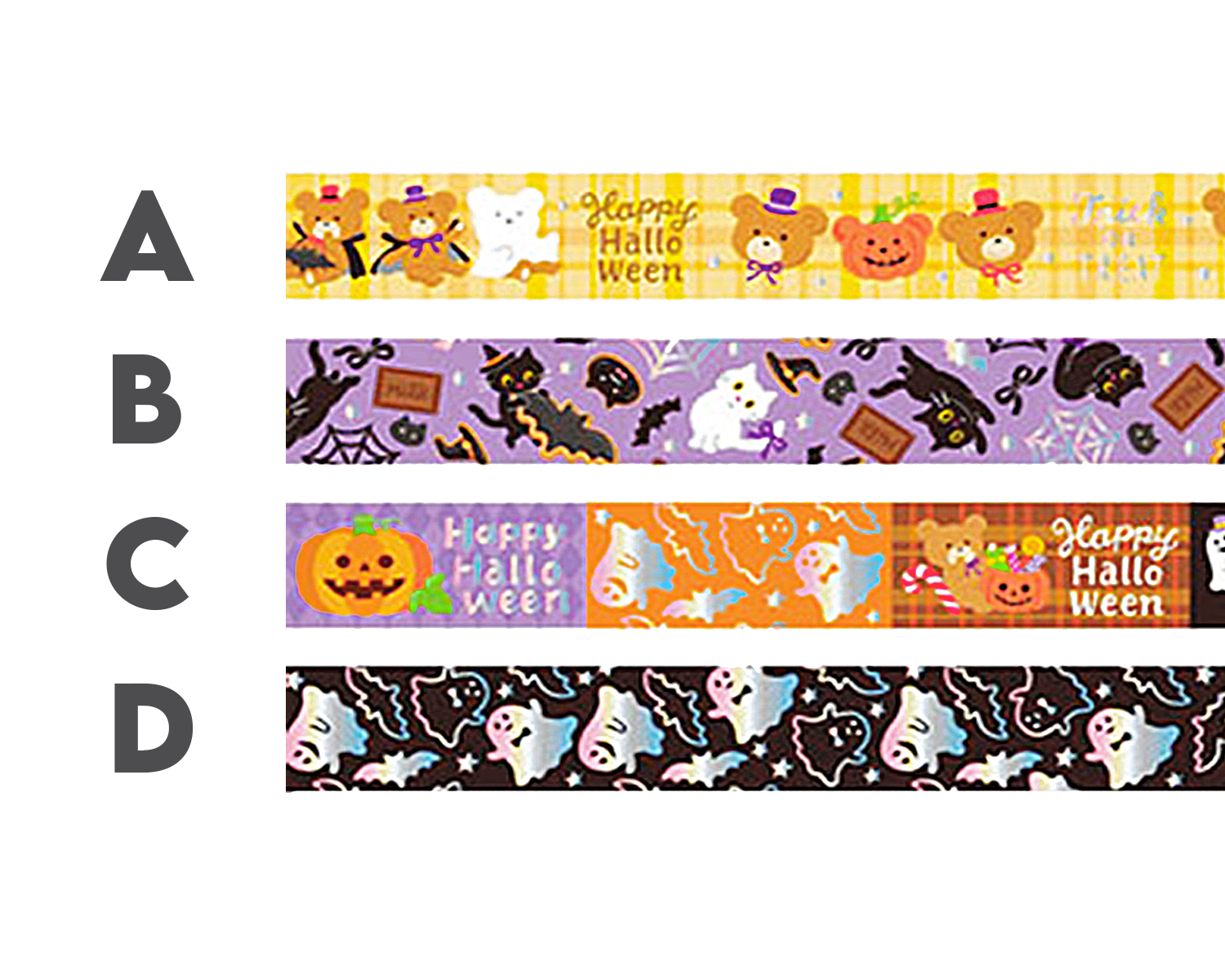 amifa Halloween Foil Masking Tape 15mm×3m Halloween Collection