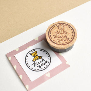 “Thank you” Teddy Bear Rubber Stamp