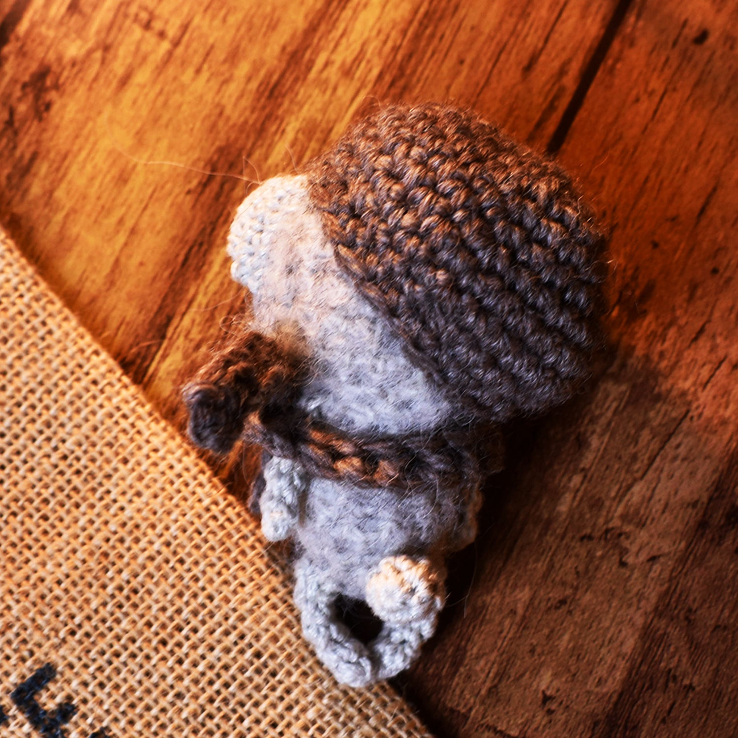 冬季服裝熊熊編織娃娃 (灰色)