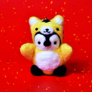 Tiger Penguin Needle Felted Figure -New Year Limited Edition-
