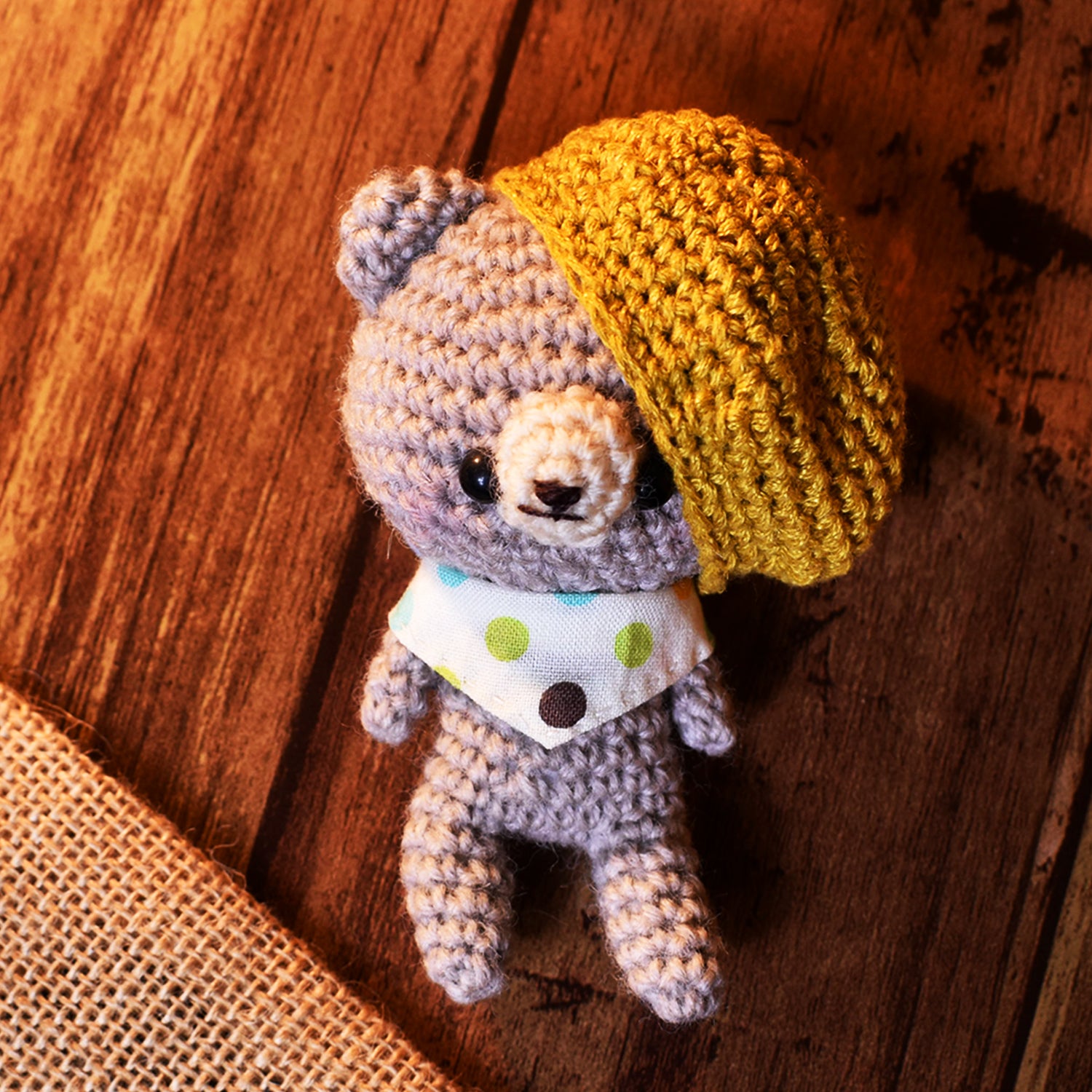 Hipster Style Bear Knitted Plush (Beige)