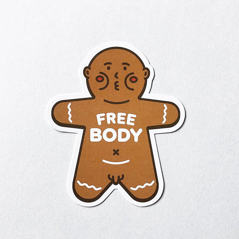FREE HUGS Cheeky Gingerbread Man Postcard Envelope Set