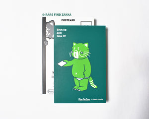 cheeky cheeky hk RARE FIND ZAKKA collab postcard green red panda cute