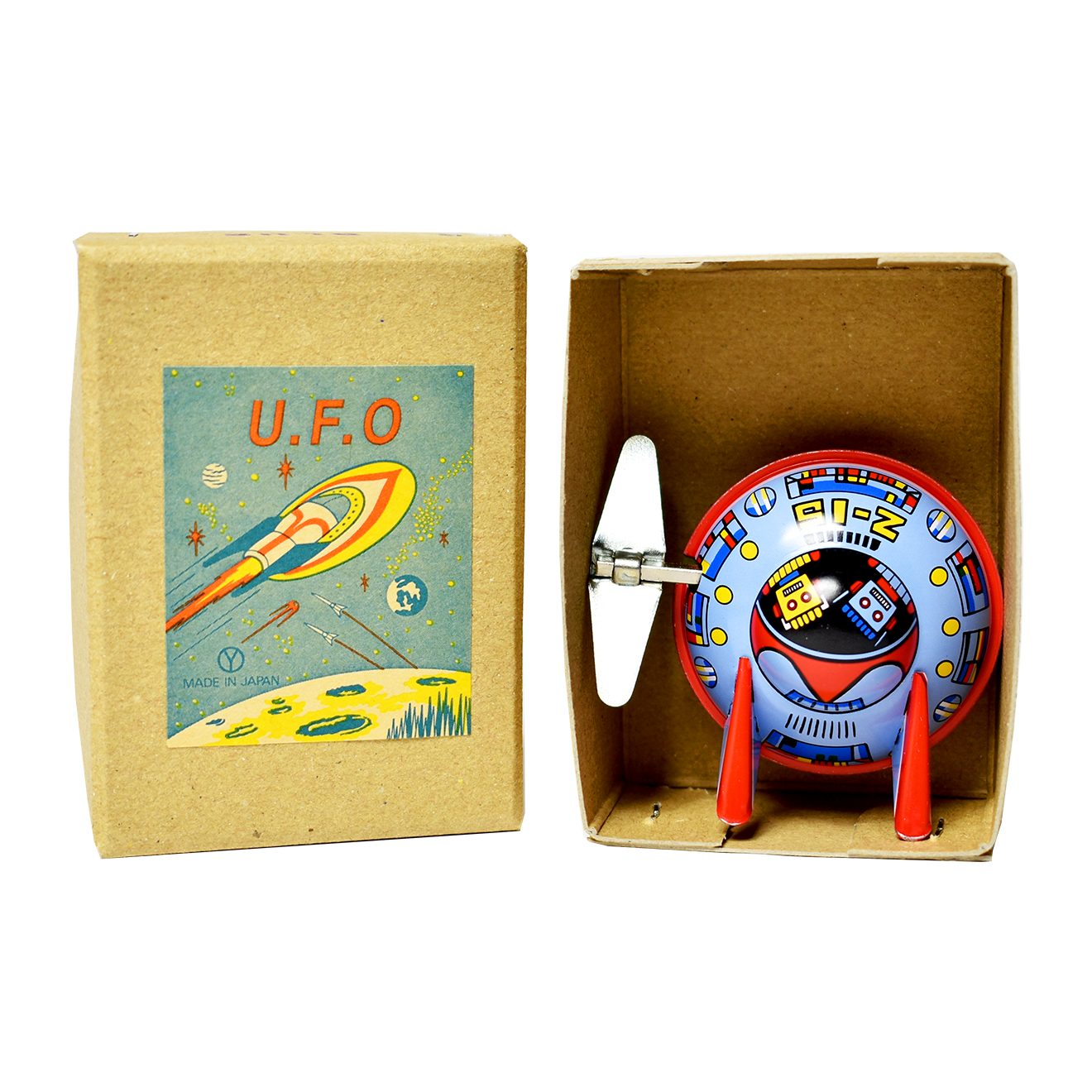 三幸製作所 復古發條鐵皮玩具 飛碟U.F.O